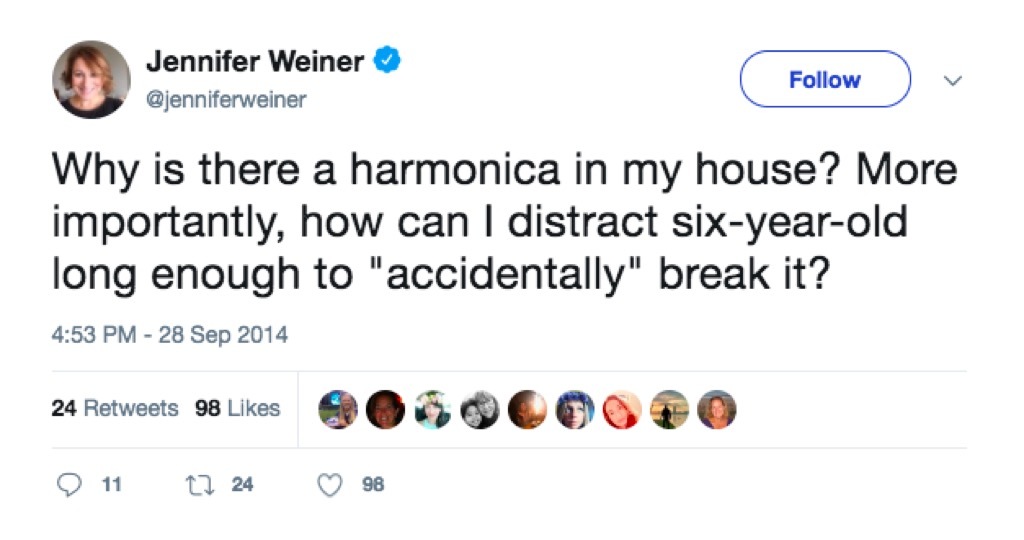 Harmonica funny mom tweets