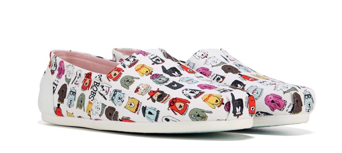 Sketchers dog print slip-ons