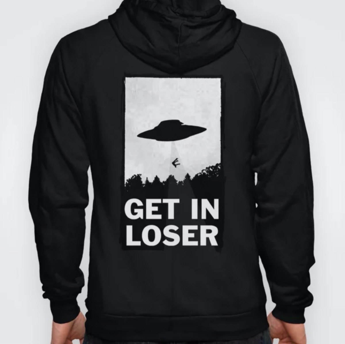 black ufo hoodie