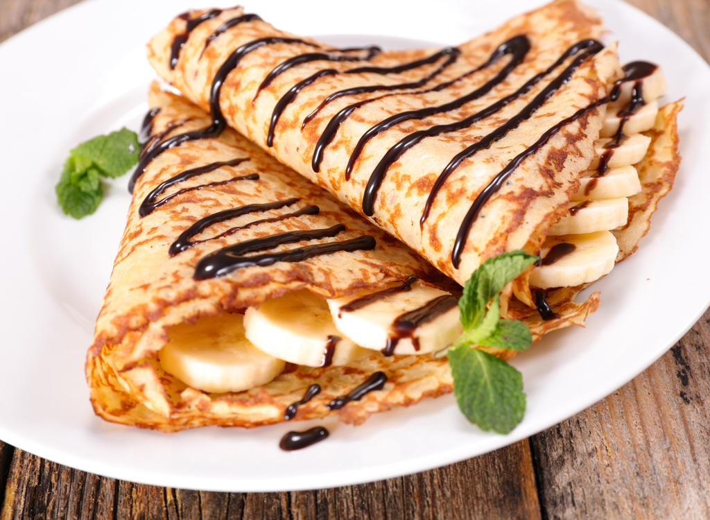 Chocolate banana crepe