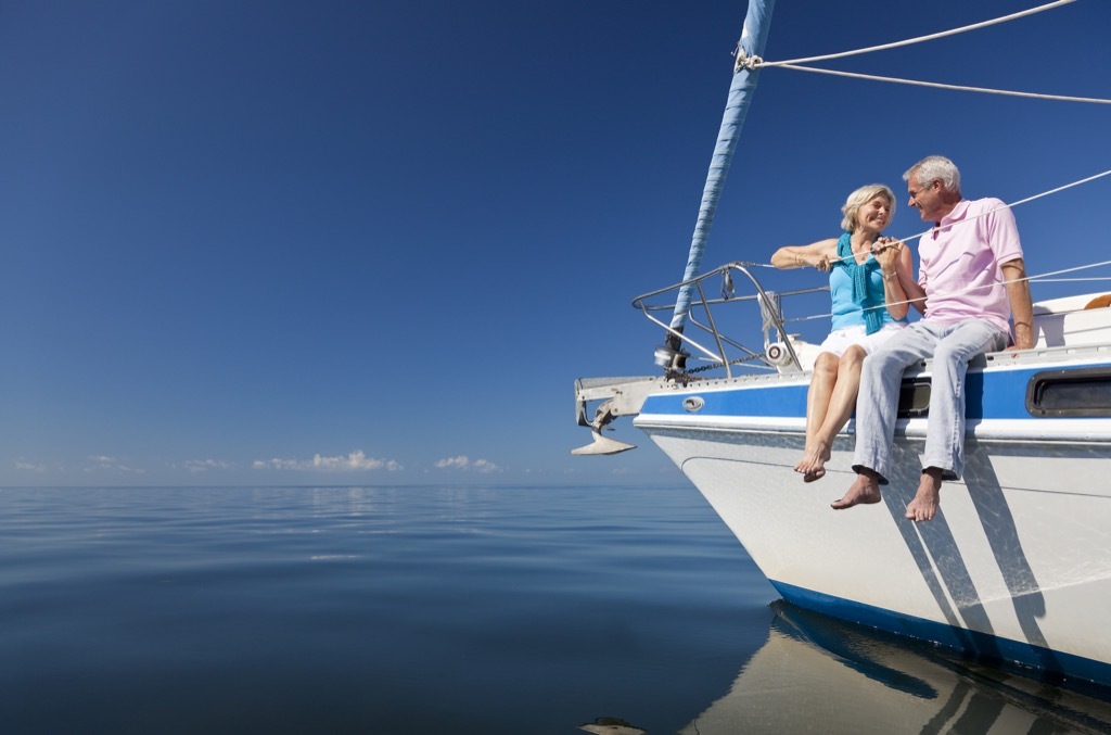 Senior Couple on Yacht