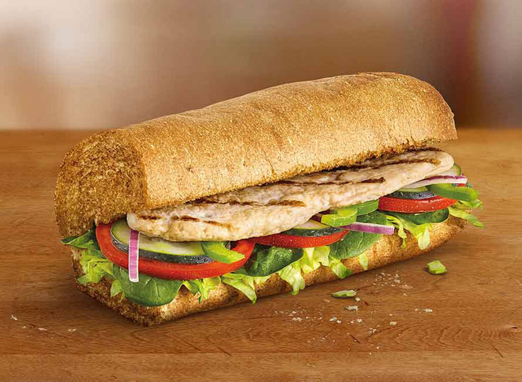 Subway grilled chicken sub - subway nutrition