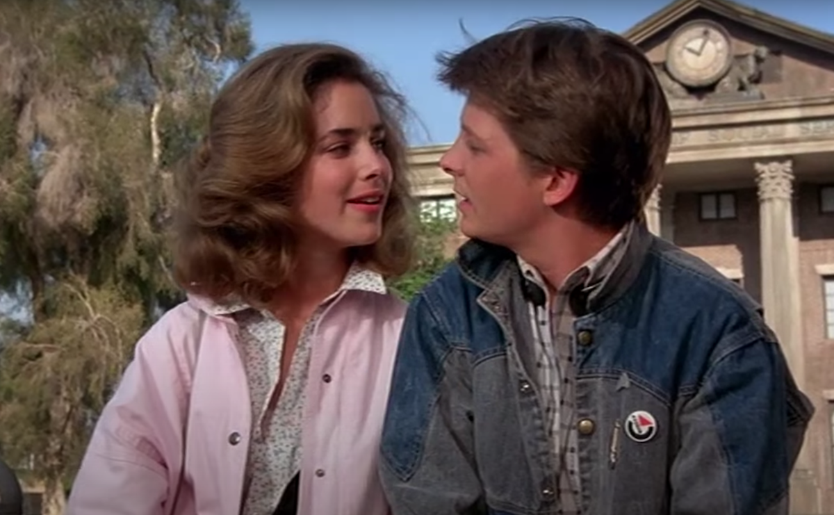 Claudia Wells and Michael J. Fox in 