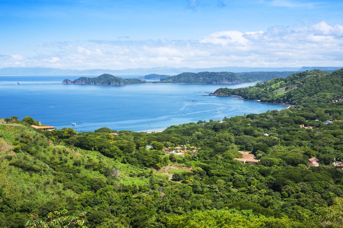 small town of Playa Hermosa overview