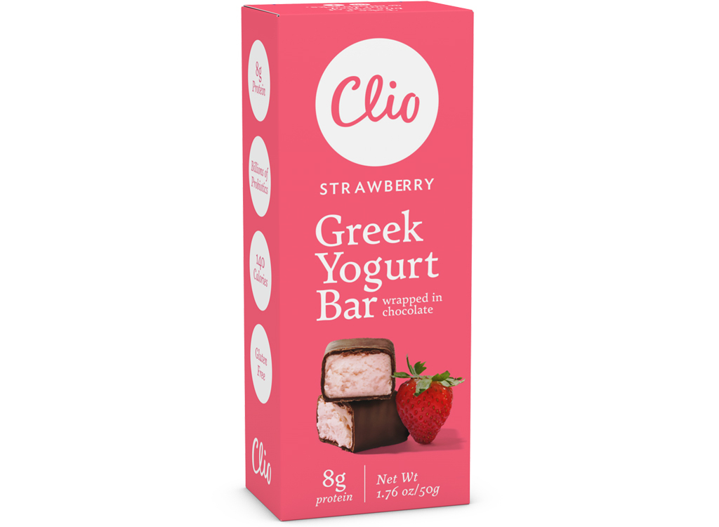 Clio strawberry greek yogurt bars