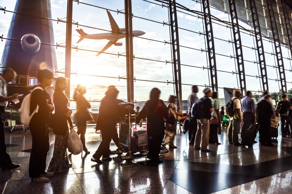 a crowded airport