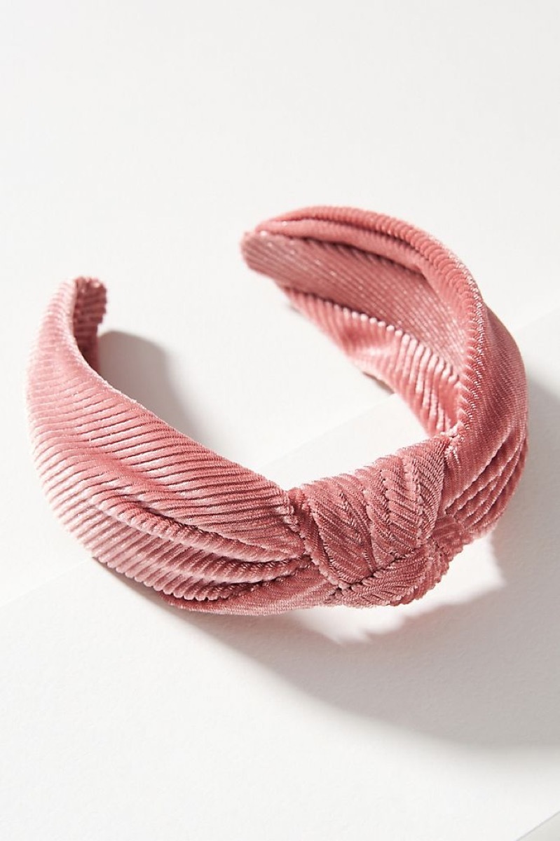 pink velvet headband