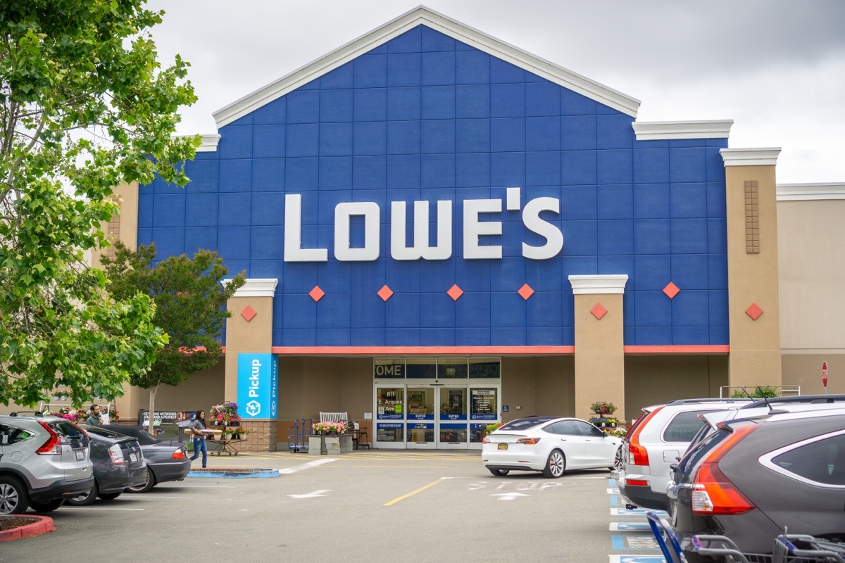 people shopping at Lowe's in South San Francisco bay area