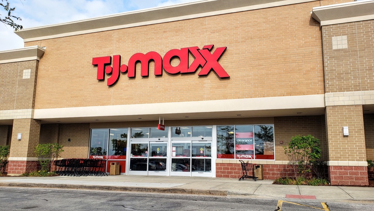 tj maxx storefront in the daytime