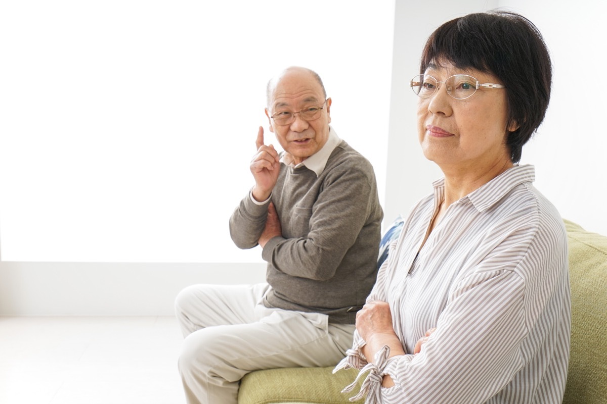 older couple fighting