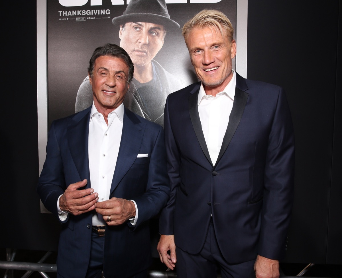 Sylvester Stallone and Dolph Lundgren in 2015