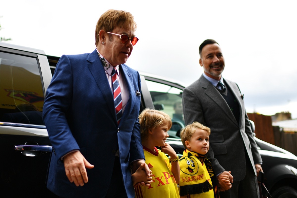 Elton John and family