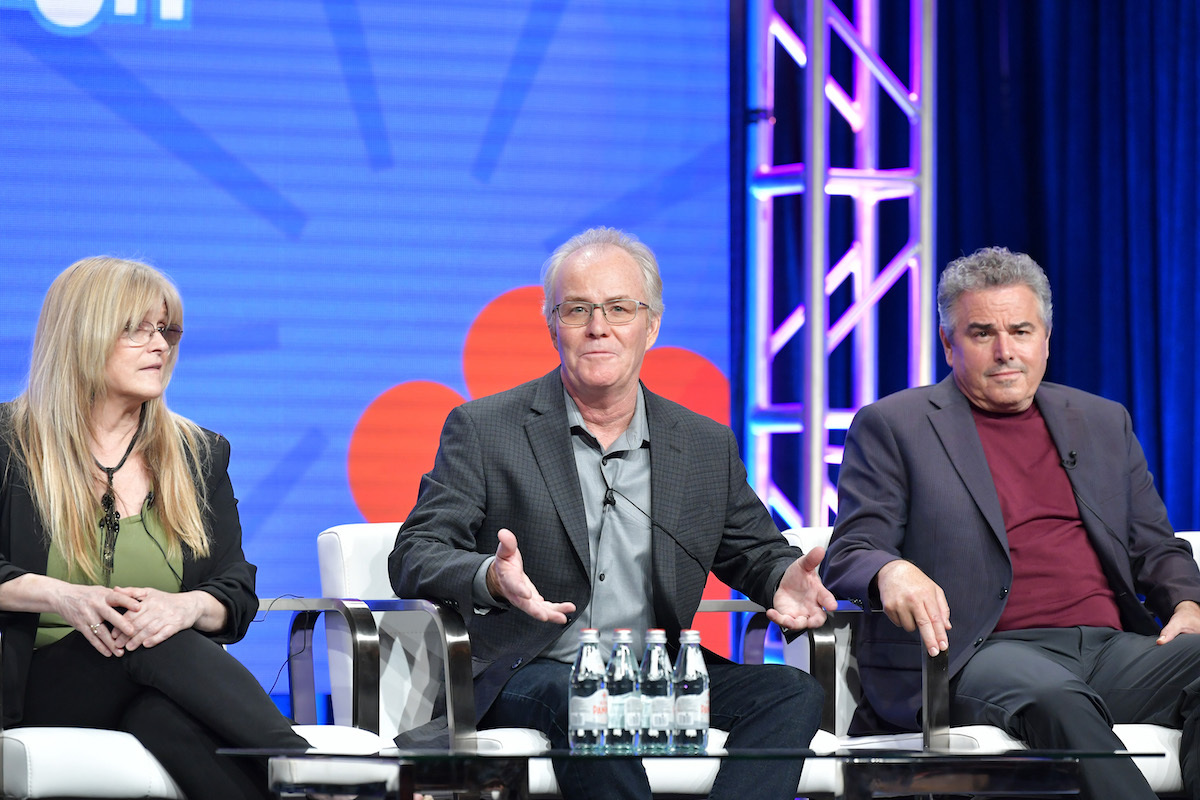 Susan Olsen, Mike Lookinland, and Christopher Knight at the Summer 2019 Television Critics Association Press Tour