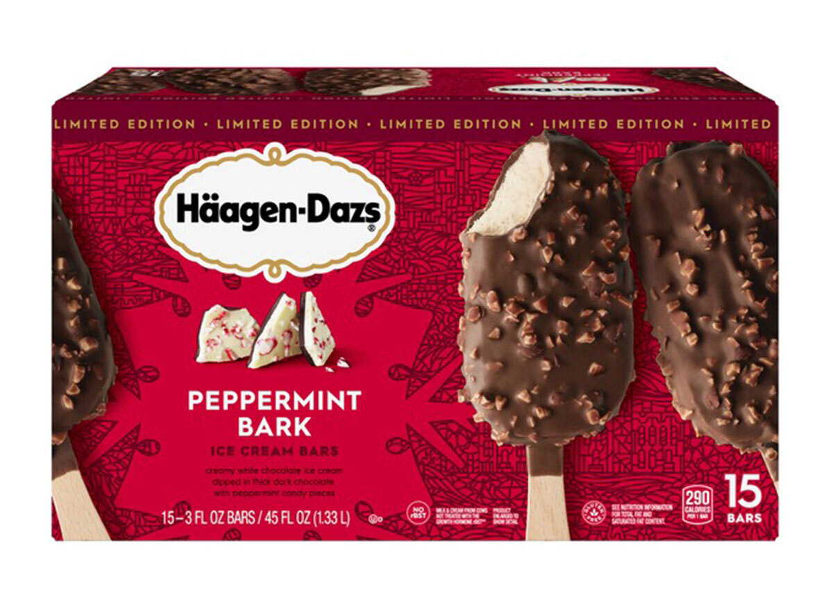 haagen dazs peppermint bark cookie bars