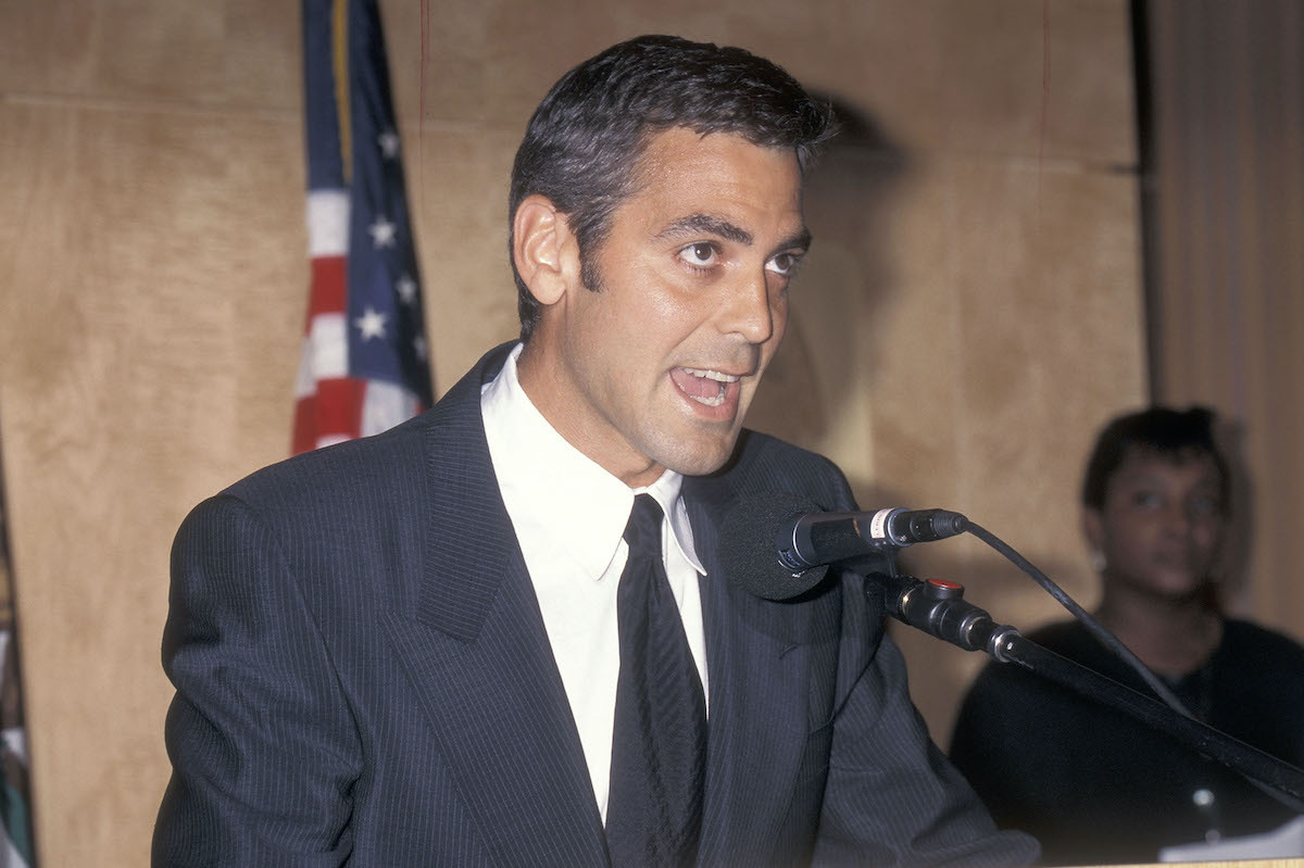 Actor George Clooney speaks out against the paparazzi and tabloids after Princess Diana's death on September 2, 1997 in Los Angeles, California.