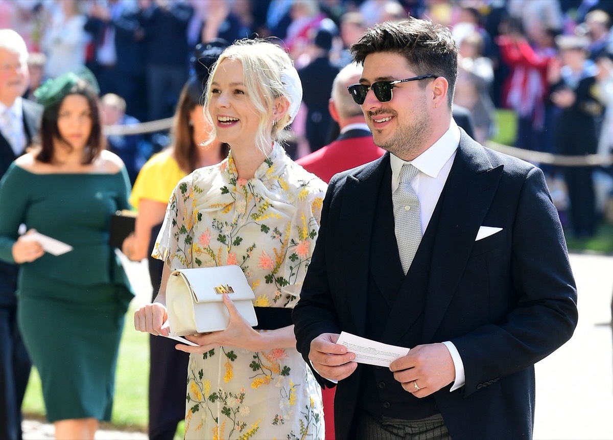 Carey Mulligan and Marcus Mumford at the wedding ceremony for the Duke and Duchess of Sussex in 2018