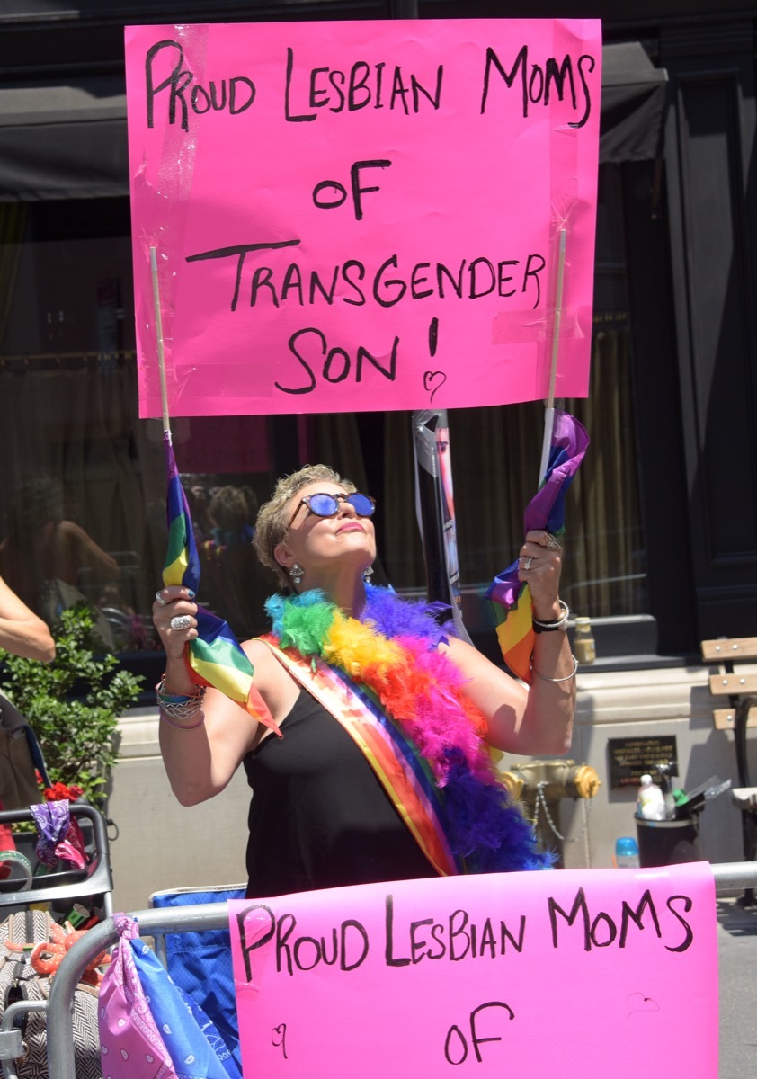 proud lesbian moms of transgender kids at new york city pride parade photos from pride celebrations