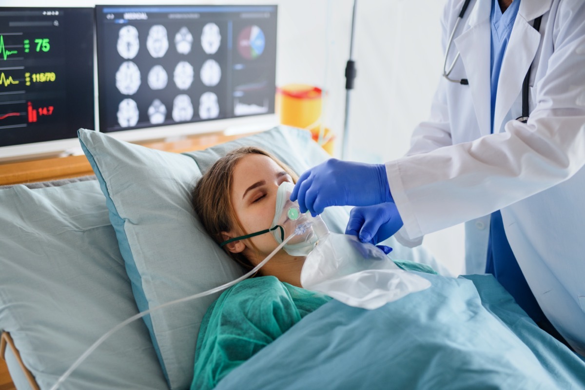 female patient in a hospital