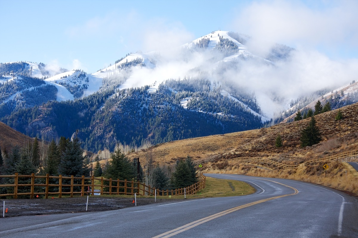 view of sun valley idaho mountain range