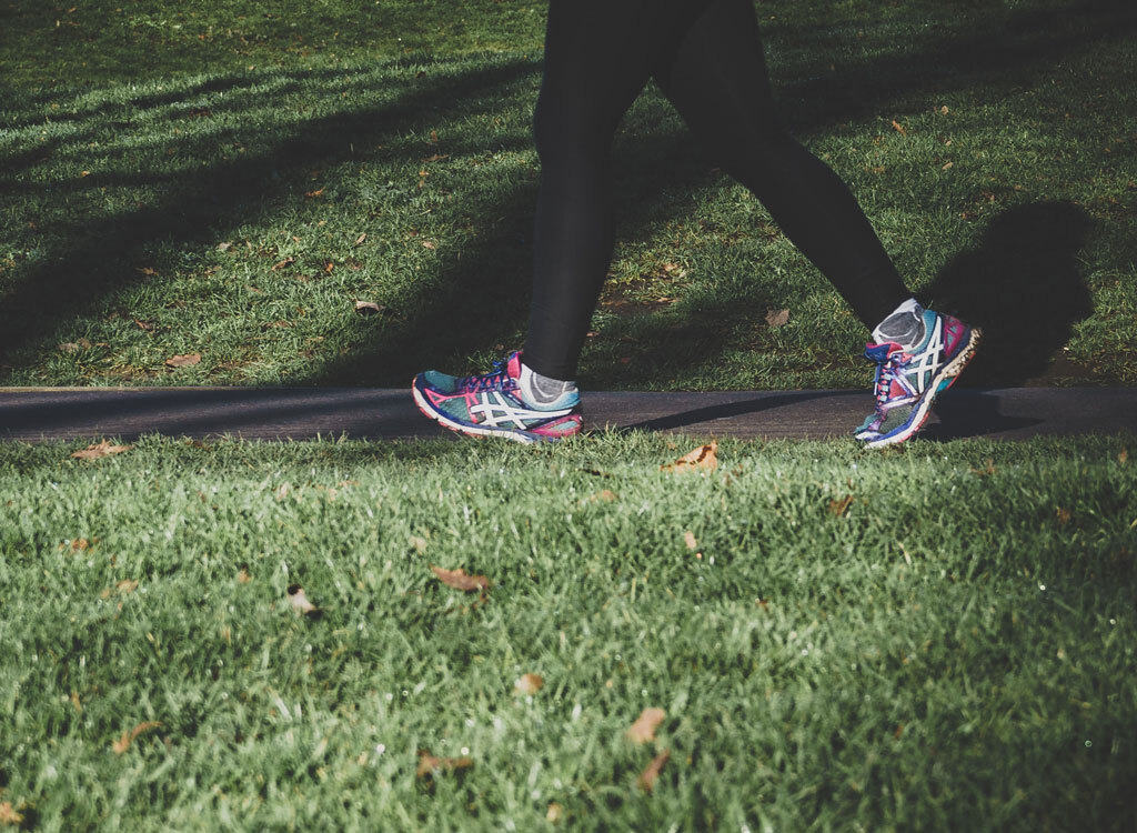 Woman walking in park