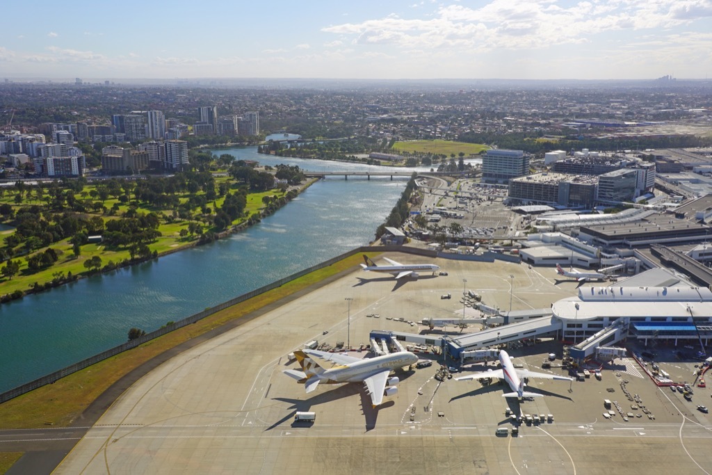 aerial view of sydney international