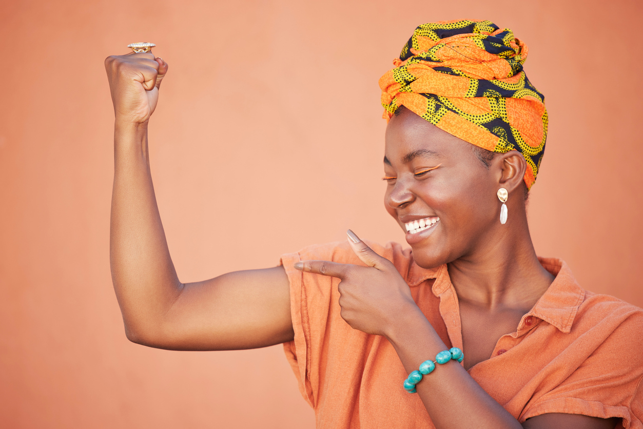 woman in orange