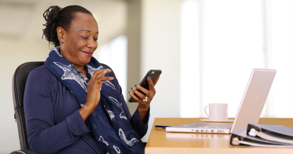 woman on phone