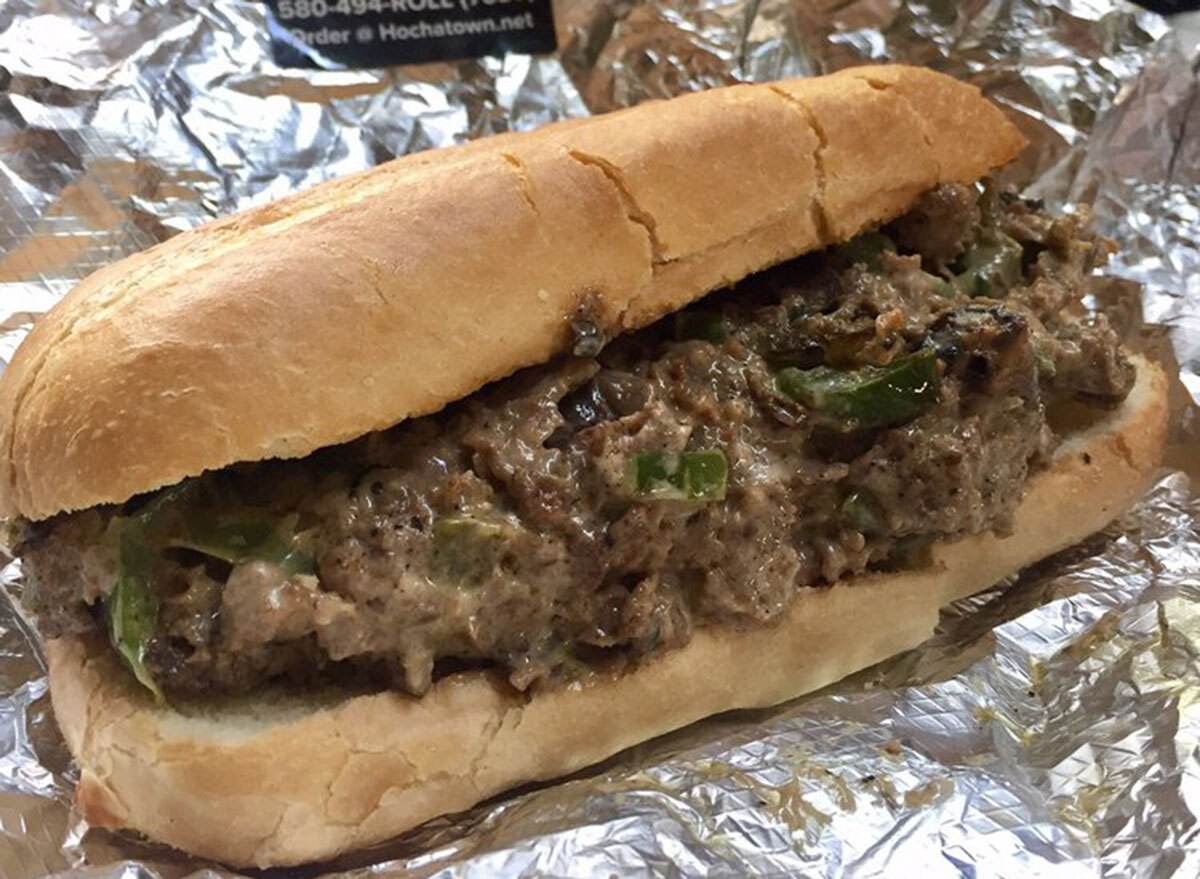 rolling fork takery cheesesteak sub sandwich