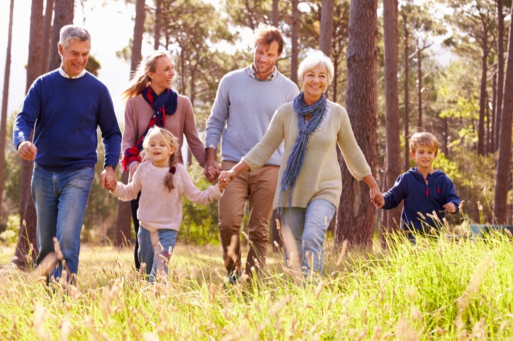 family walking together