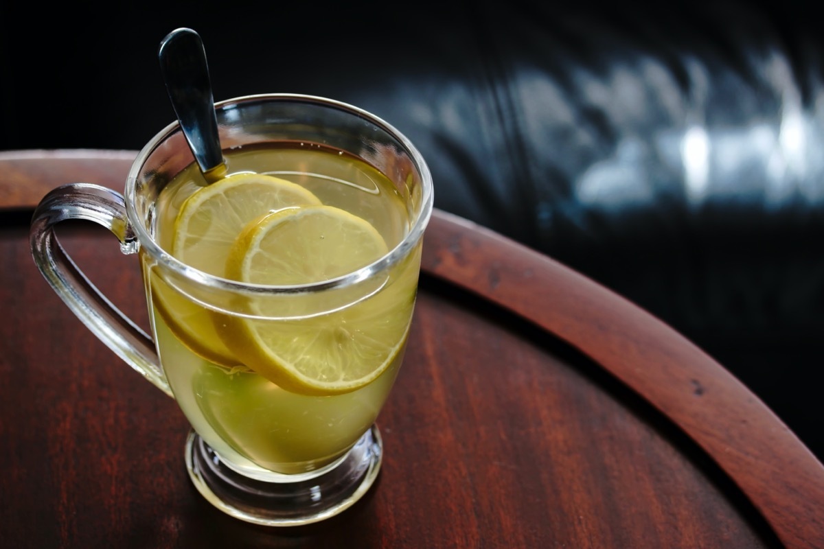 hot toddy in clear mug