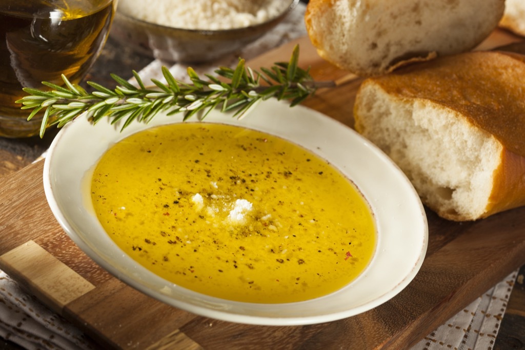 bread and olive oil, Brunello Cucinelli