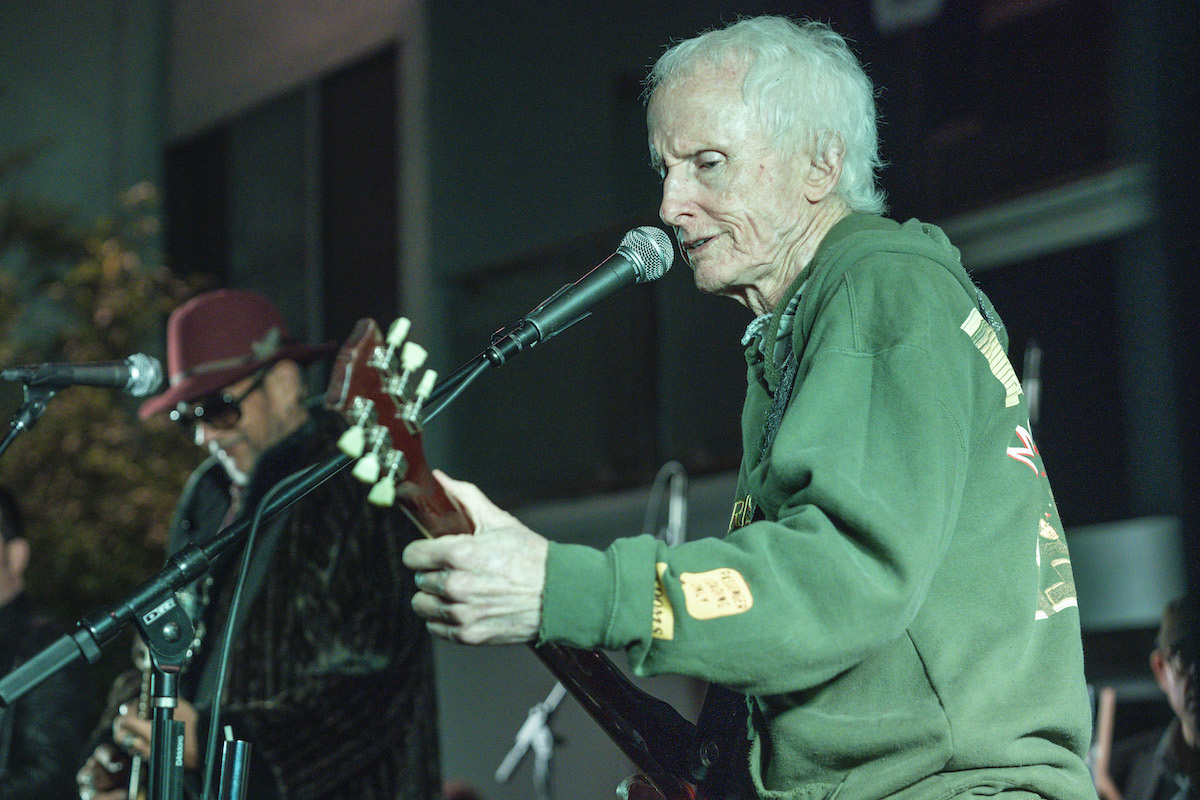 Robby Krieger performing in West Hollywood, California in 2020