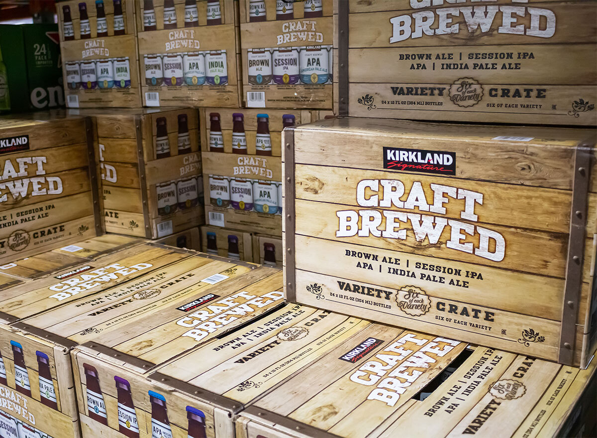 boxes of kirkland signature beer