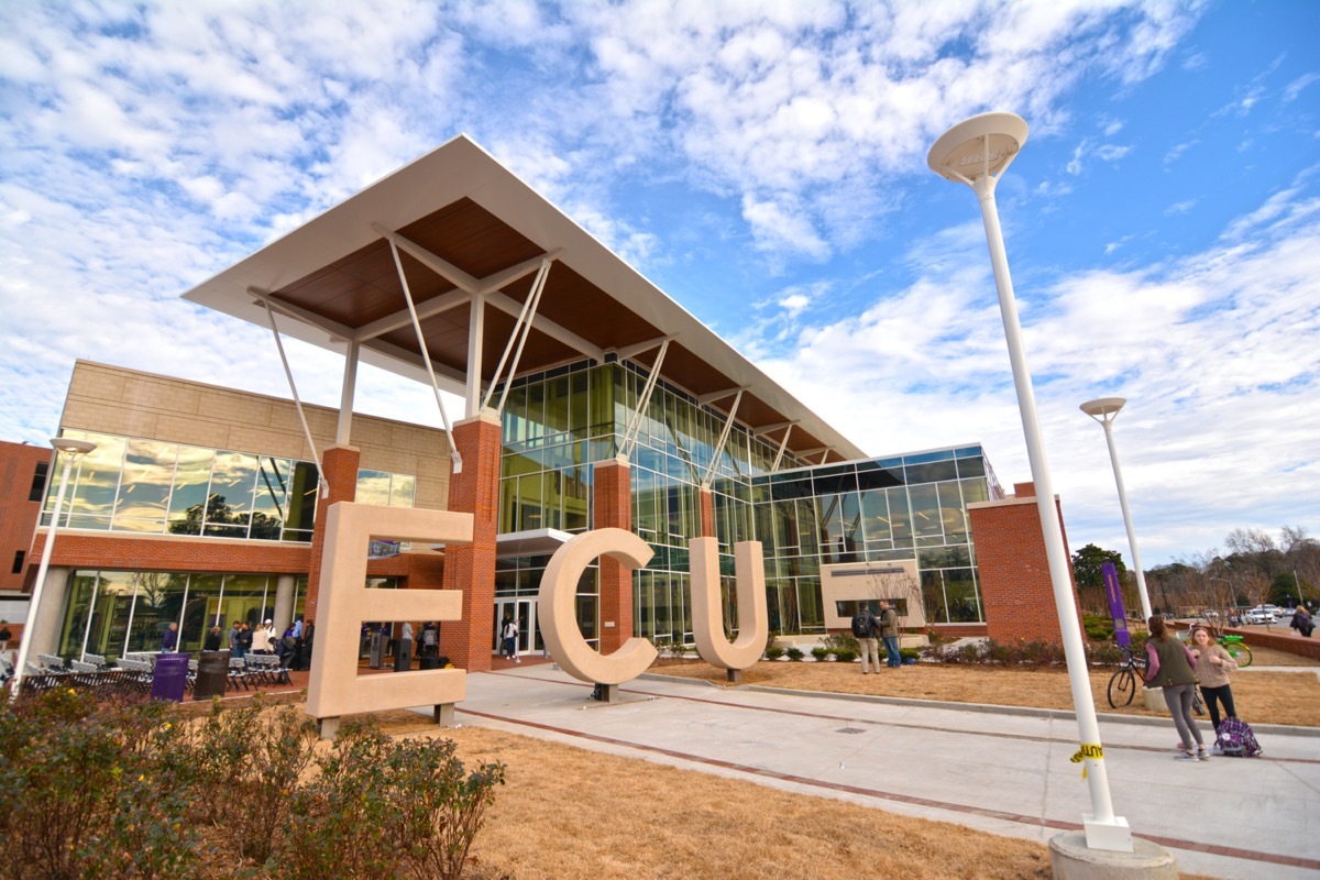 Pitt County East Carolina University's Main Campus