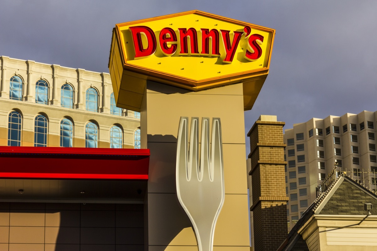 The exterior of a Denny's restaurant in Las Vegas, Nevada