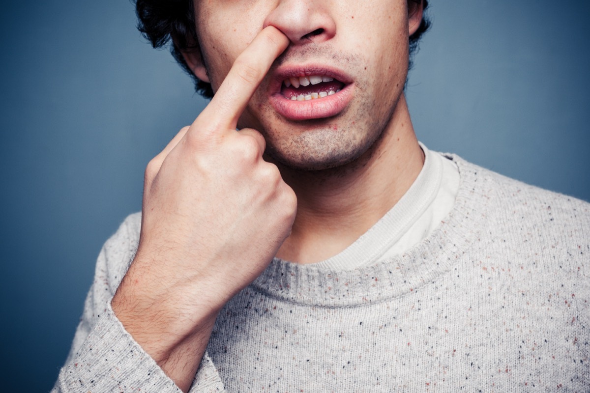 Man Picking His Nose