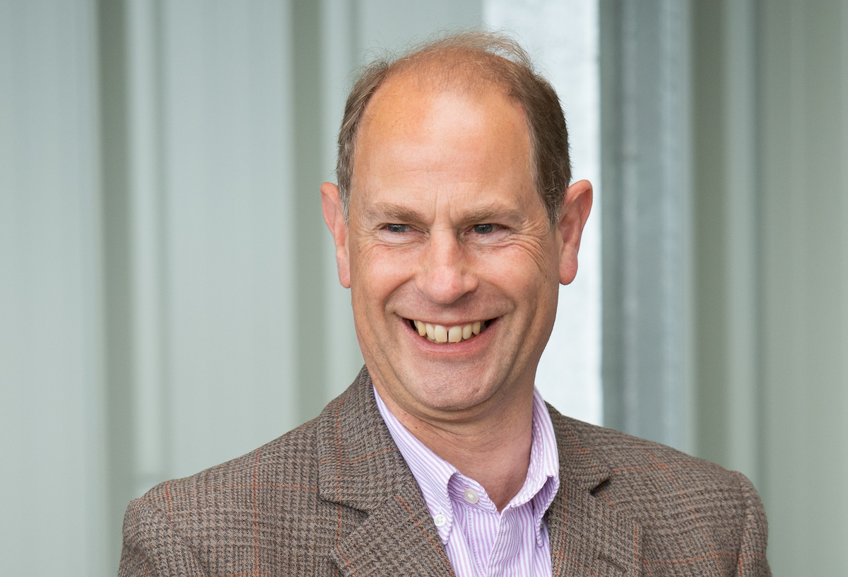 Prince Edward, Earl of Wessex visits Forfar Golf Club to mark the 150th anniversary of the club on June 28, 2021 in Forfar, Scotland.