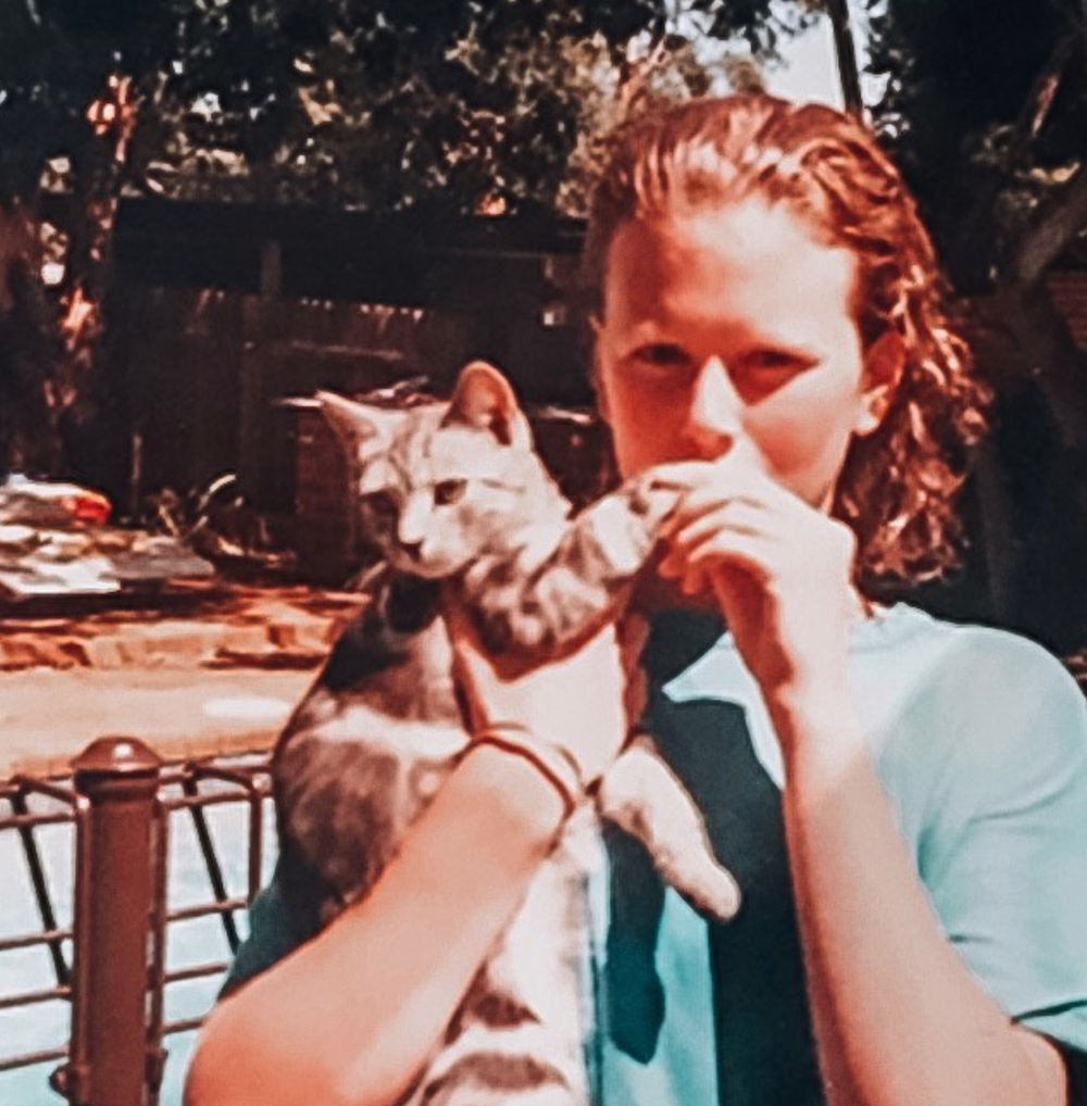 Nicole Kidman and her childhood cat