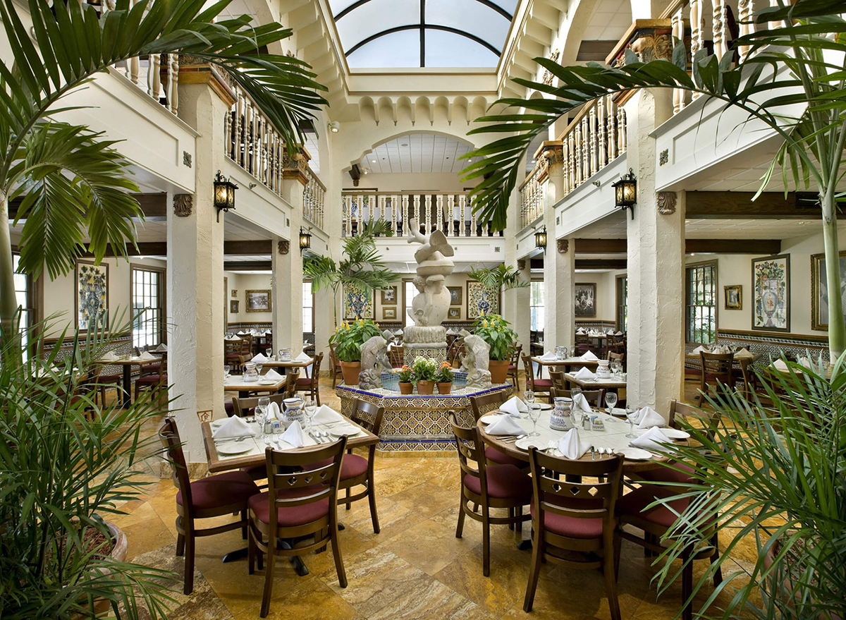 atrium of columbia restaurant in florida