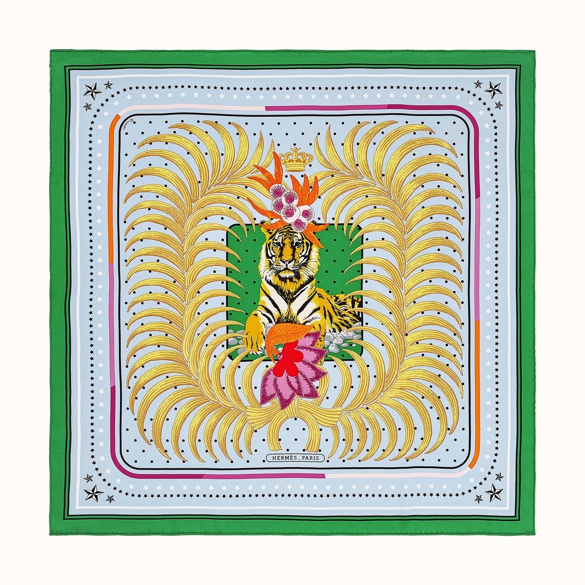 green and gold hermes scarves