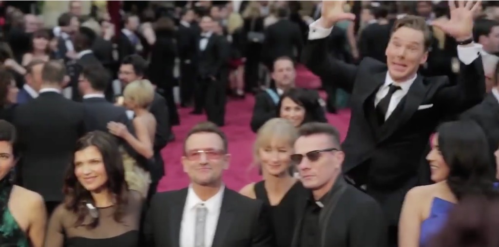 Benedict Cumberbatch Photobombs U2