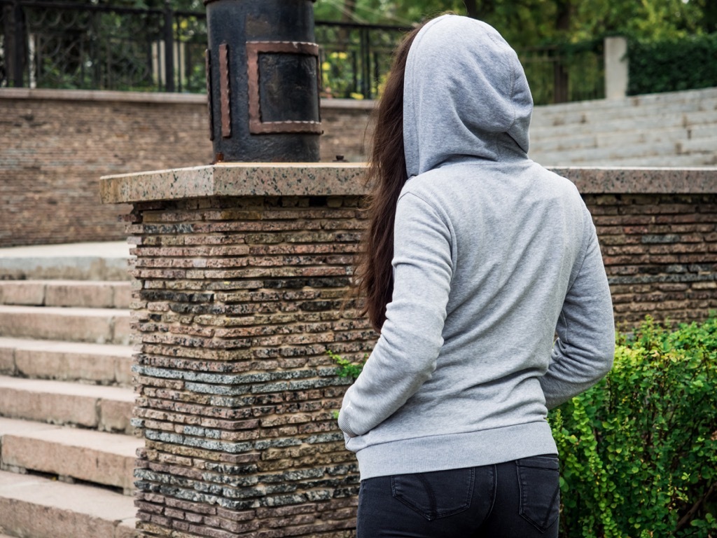 woman wearing hoodie