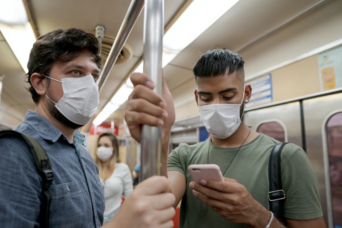 Students and travelers using public transport for commuting