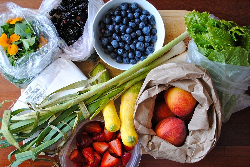 Fresh fruits and vegetables