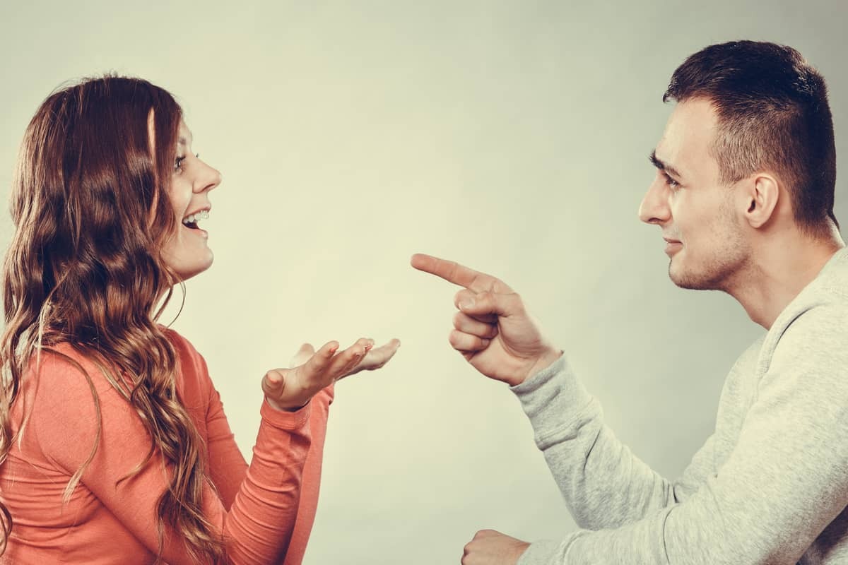 couple discussing riddles about love