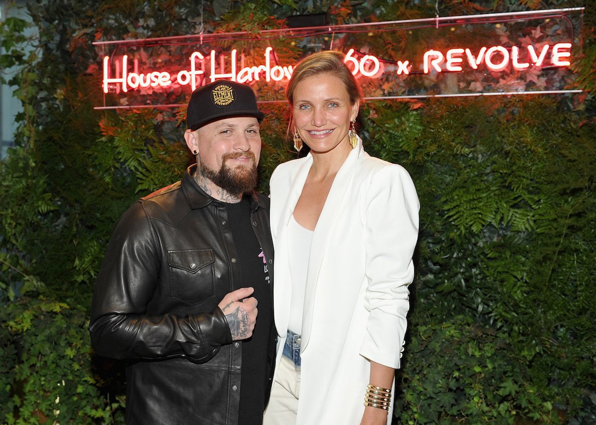 Benji Madden and Cameron Diaz at a Revolve event in 2016