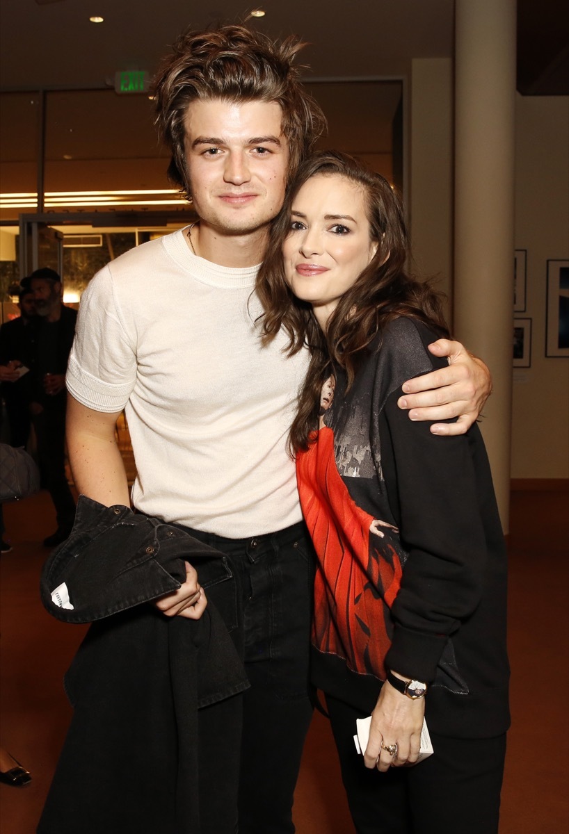 Joe Keery and Winona Ryder in 2019