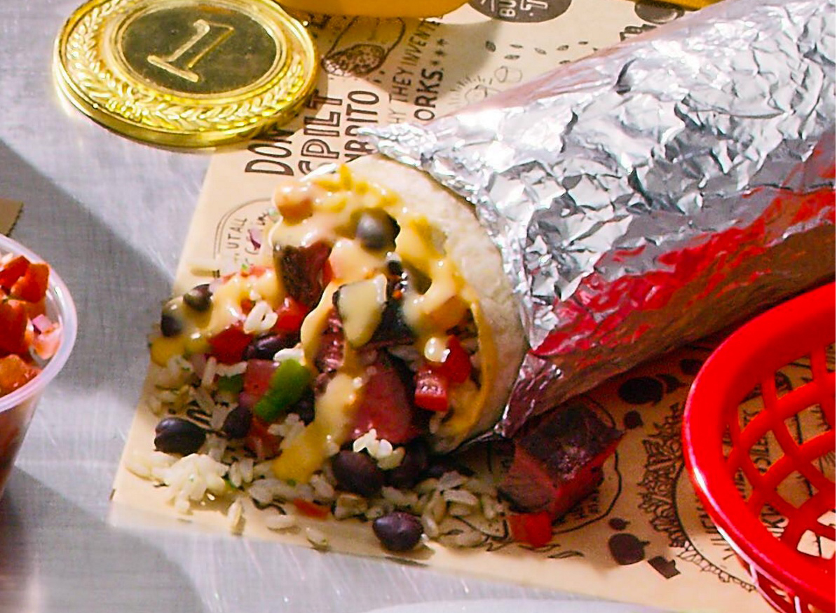 Chipotle queso burrito