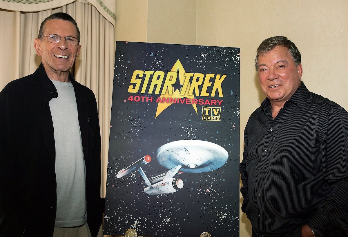 Leonardo Nimoy and William Shatner promoting a 