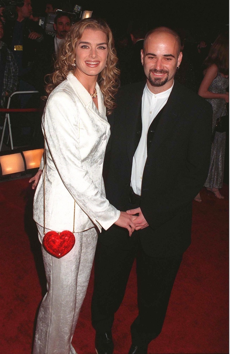 Brooke Shields and Andre Agassi at the American Comedy Awards in 1997